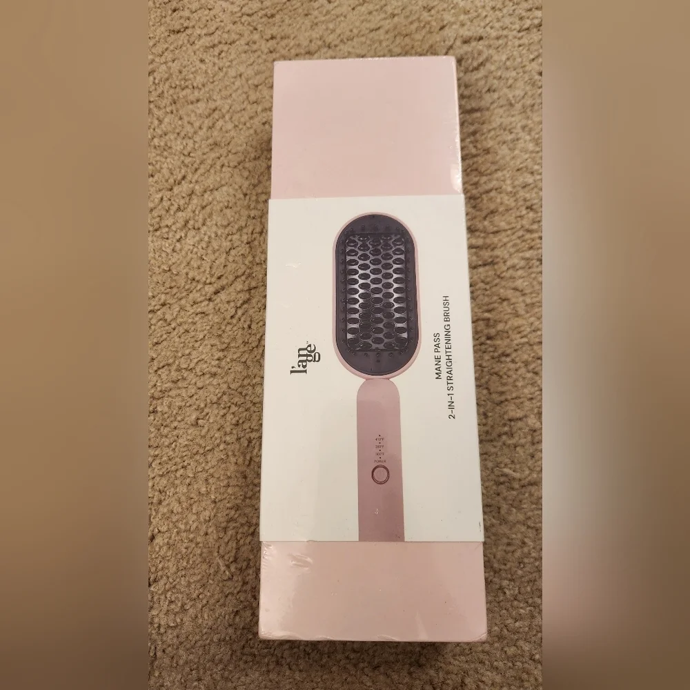 L'ange Hair Mane‎ Pass 2-in-1 Straightening Brush NEW #FF